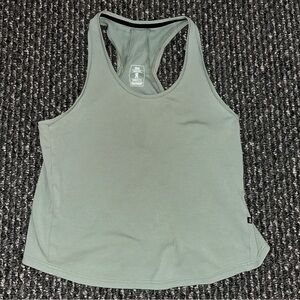 On cloud Sage Green Racerback Tank Top for Women